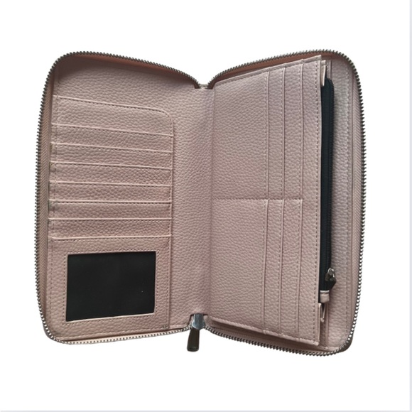 COLAB BLUSH PEBBLED VEGAN WALLET - Picture 2 of 3